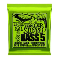 Ernie Ball 5-String Regular Slinky Nickel Wound Electric Bass Strings (45-130 Gauge)