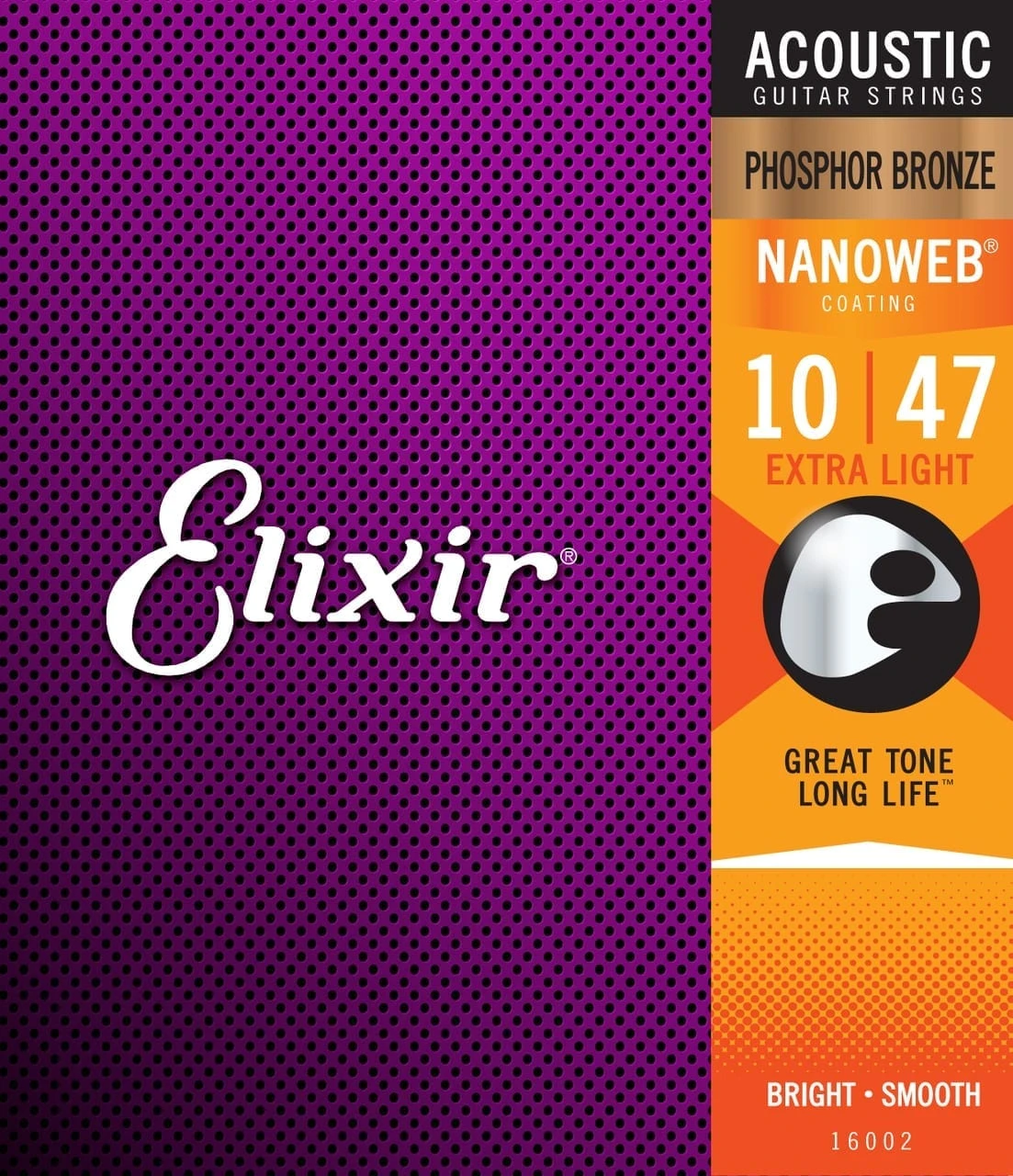 Elixir Nanoweb Acoustic Guitar Strings 10-47 Phosphor Bronze 1 Elixir Nanoweb Acoustic Guitar Strings 10-47 Phosphor Bronze