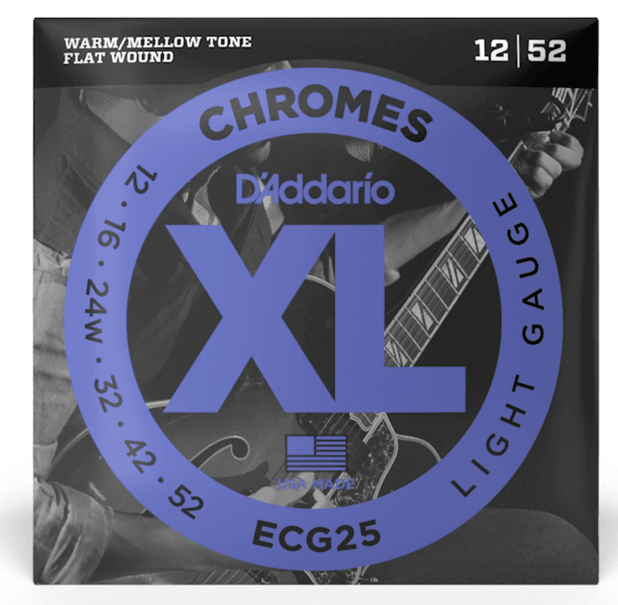 D’Addario ECG25 XL Chromes Flatwound Electric Strings Light (12-52) 1 D’Addario ECG25 XL Chromes Flatwound Electric Strings Light (12-52)