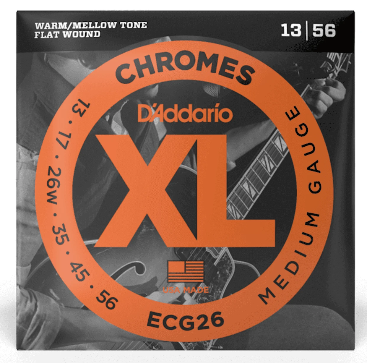 D’Addario ECG26 XL Chromes Flatwound Electric Strings Medium (13-56) 1 D’Addario ECG26 XL Chromes Flatwound Electric Strings Medium (13-56)