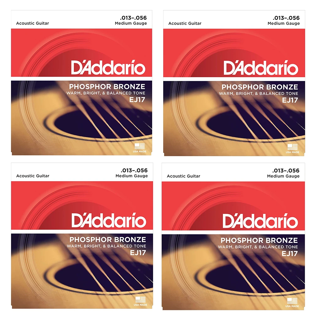 D’Addario EJ17 Acoustic Guitar Strings 4 SETS 1 D’Addario EJ17 Acoustic Guitar Strings 4 SETS