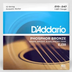 D’Addario EJ38 12 String Phosphor Bronze Acoustic Strings Light (10-47)