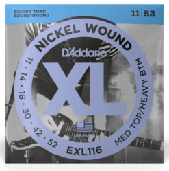 D’Addario EXL116 Nickel Wound Electric Guitar Strings (11-52)