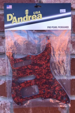 D’Andrea Pro Pickguard Strat Orange Pearl HSS