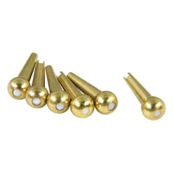 D’Andrea Tone Pins Traditional Solid Brass With Pearl Dot Set Of 6