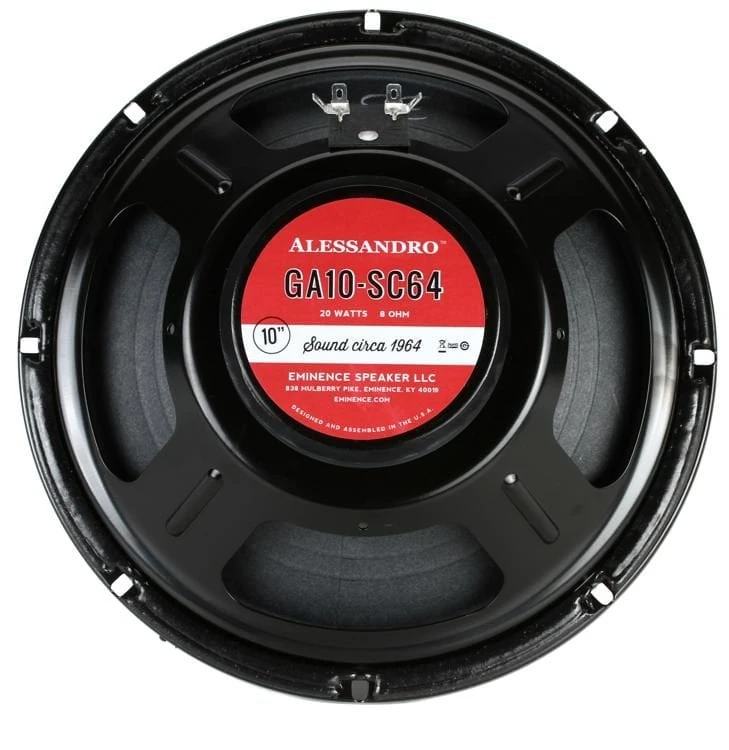 Eminence GA10-SC64 Alessandro Signature 10″ Guitar Speaker 20W 8 Ohm 1 Eminence GA10-SC64 Alessandro Signature 10″ Guitar Speaker 20W 8 Ohm