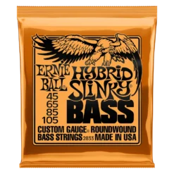 Ernie Ball Hybrid Slinky 4-String Nickel Wound Electric Bass Strings (45-105)