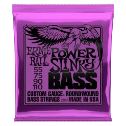 Ernie Ball Power Slinky Nickel Wound Electric Bass Strings (55-110 Gauge)