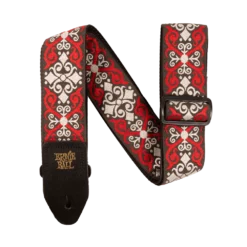 Ernie Ball Red Trellis Jacquard Adjustable Strap