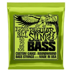 Ernie Ball Regular Slinky 4-String Nickel Wound Electric Bass Strings (50-105)