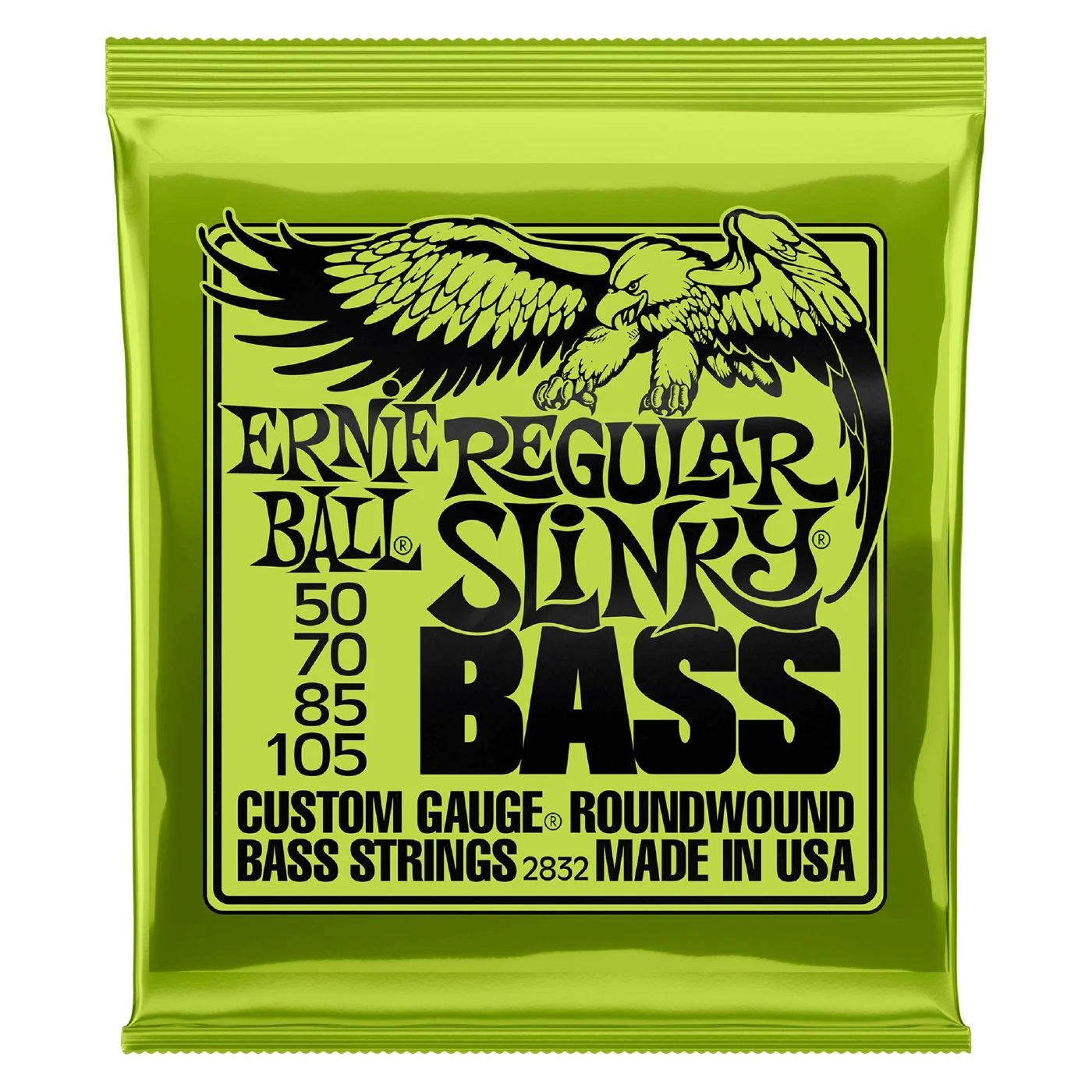 Ernie Ball Regular Slinky 4-String Nickel Wound Electric Bass Strings (50-105) 1 Ernie Ball Regular Slinky 4-String Nickel Wound Electric Bass Strings (50-105)