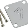 Fender F Chrome Neck Plate & Screws