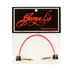 George Ls Prepack 155 1/2ft Vintage Red Patch Lead Nickel Plugs