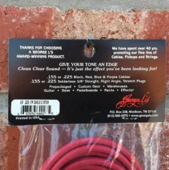 George Ls Prepack 225 Cable 20ft Vintage Red SALE 5 George Ls Prepack 225 Cable 20ft Vintage Red SALE -Guitar Music Store George Ls Prepack 225 Cable 20ft back