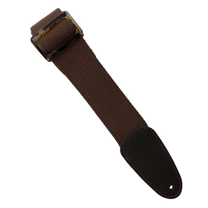 Henry Heller 2″ Cotton Strap With Deluxe Leather Ends Brown 1 Henry Heller 2″ Cotton Strap With Deluxe Leather Ends Brown