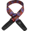 Lock It Strap Bob Masse Rock Art ‘Purple Flowers’ Guitar Strap