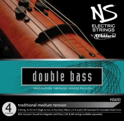 NS Design Electric Traditional 4 String Bass Set Medium Tension 3/4 Scale