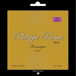 Philippe Bosset Acoustic Guitar Strings Soft Brass 80/20 Extra Light (10-47)
