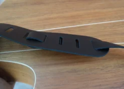 Steph Split Leather Strap 6cm – Black -Guitar Music Store SAM 0959