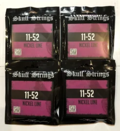 Skull Strings Nickel Line Standard Electric Guitar Strings 11-52 4 SETS