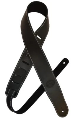 Steph Accessories Old Vintage Leather Strap 5.5cm Wide – Black -Guitar Music Store Steph Old Vintage Leather Strap 5cm Black 2