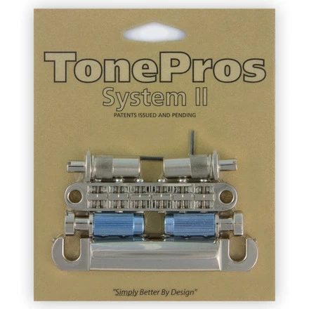 TonePros LPM04 Standard Tuneomatic Tailpiece Set (Small Posts/ Notched Saddles) 1 TonePros LPM04 Standard Tuneomatic Tailpiece Set (Small Posts/ Notched Saddles)