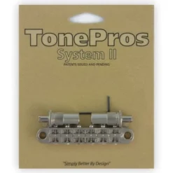 TonePros TPFA Bridge Aluminium Metric Pre-notched, Bell Brass Saddles Metric Thread