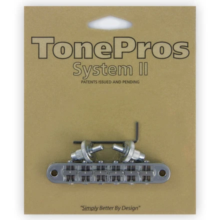 TonePros T3BP Standard Tuneomatic (small Posts, Notched Saddles) Bridge 1 TonePros T3BP Standard Tuneomatic (small Posts, Notched Saddles) Bridge