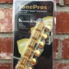 TonePros TPK Kluson Machine Heads Tuner 6 In Line Press In Bushing Gold