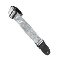 Henry Heller 2″ Wide Crushed Velvet Strap Silver