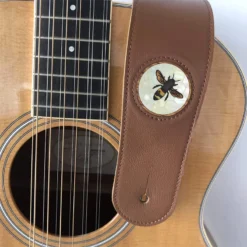 Thalia Strap (Brown) Hawaiian Koa Bee Vintage Pearl Inlay