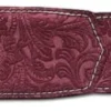 Steph Accessories Country Style Soft Padded Embossed Suede 7cm – Wine
