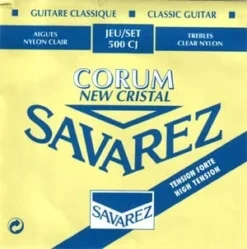 Savarez 500 CJ Blue Corum Bass/Clear Nylon Trebles Classical Nylon String Set.